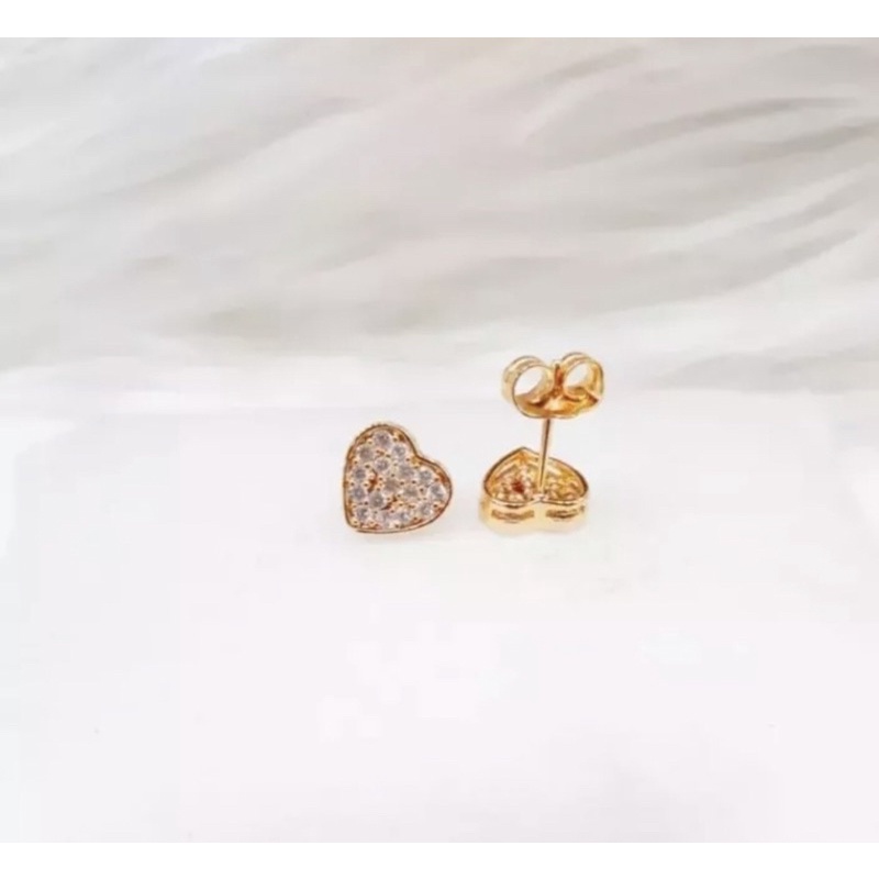 anting tusuk/giwang model love titanium