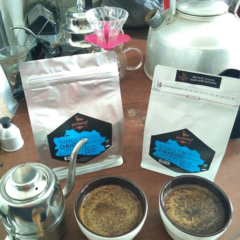 

Biji/Bubuk Kopi Hitam Arabika Single Origin Puntang Coffee 250gr Honey Cocok Untuk Seduh V60