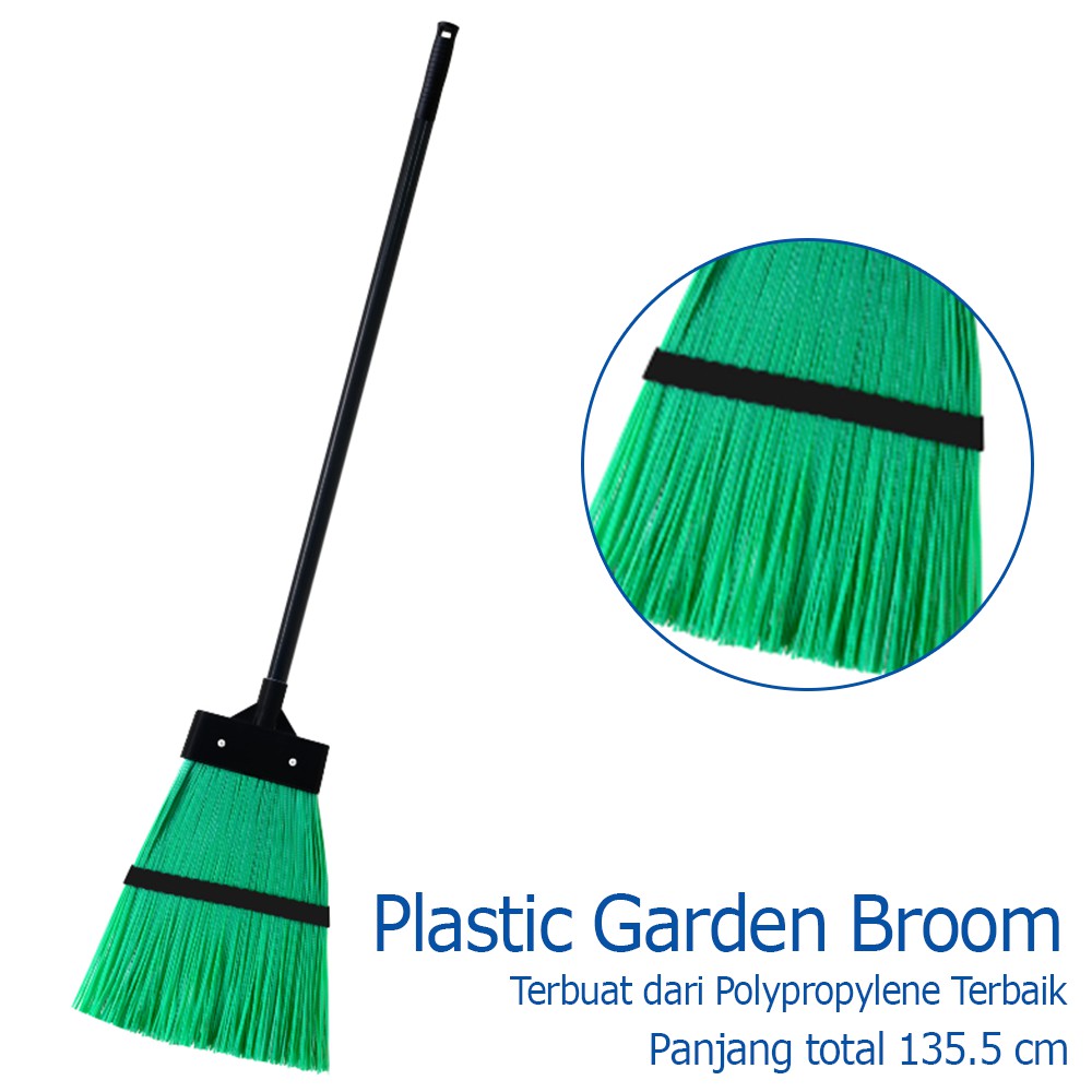 Sapu Taman Plastic Garden Broom Garu Sampah Daun 200061 Cleanmatic