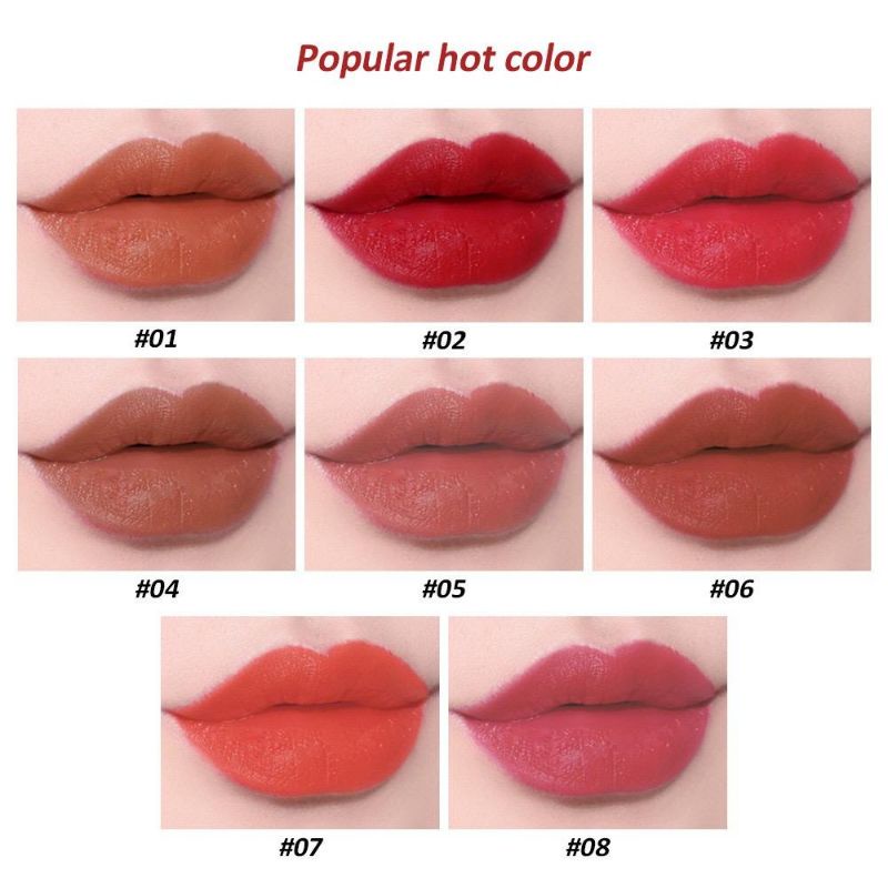 Saniye Matte Lip Tint Tahan Air Kosmetik 8 Warna
