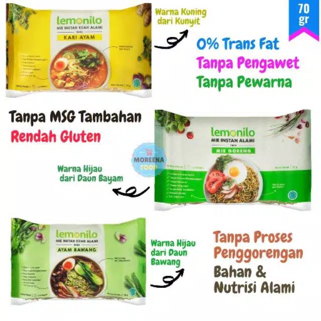 

Lemonilo Mie sehat Istant Sehat 70 gr – Mie Organik