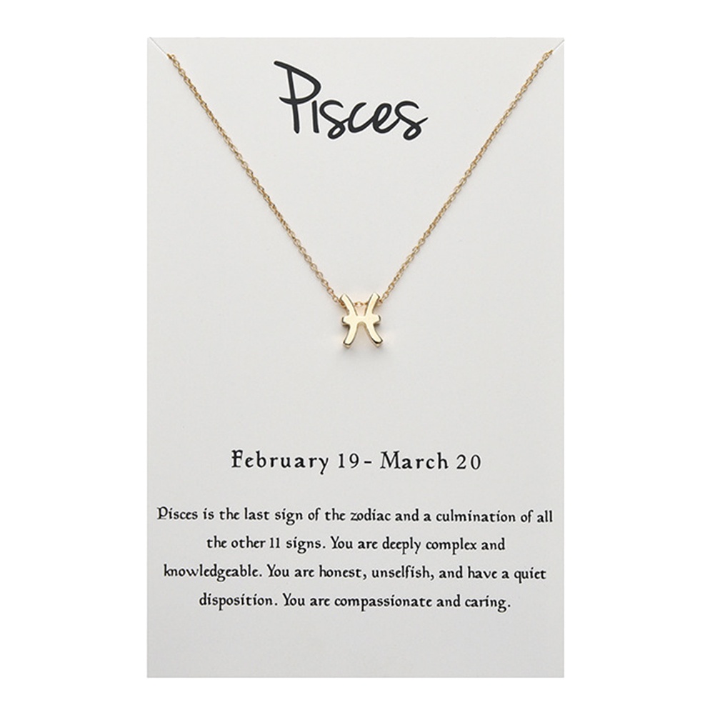 Hu Hu Hu Hu Hu Alat Bantu Pasang Kacamata♡ Kalung Rantai Dengan Liontin Dua Belas Rasi Bintang Untuk Wanita