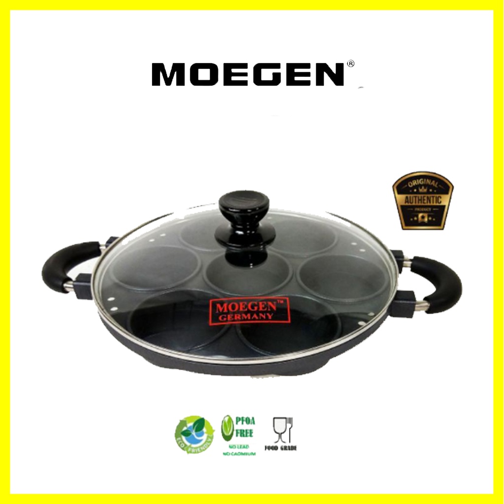 MOEGEN Cetakan Kue Martabak Mini Kue Lumpur Snack Maker 7 Lubang Datar Cake Pan