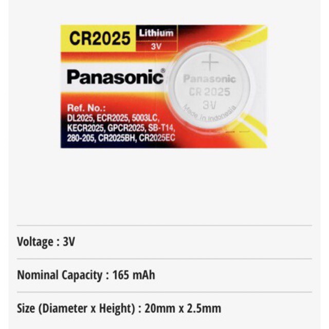 Baterai Kancing CR2032/ Batrai Jam CR 2032/ Battery Coin CR-2032 Panasonic ORI CR2025 CR2016 GROSIR