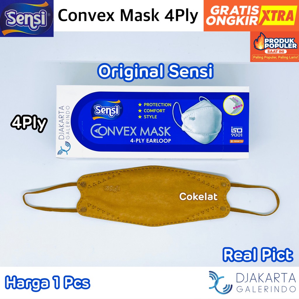 Masker SENSI CONVEX MASK 4ply Earloop Medis