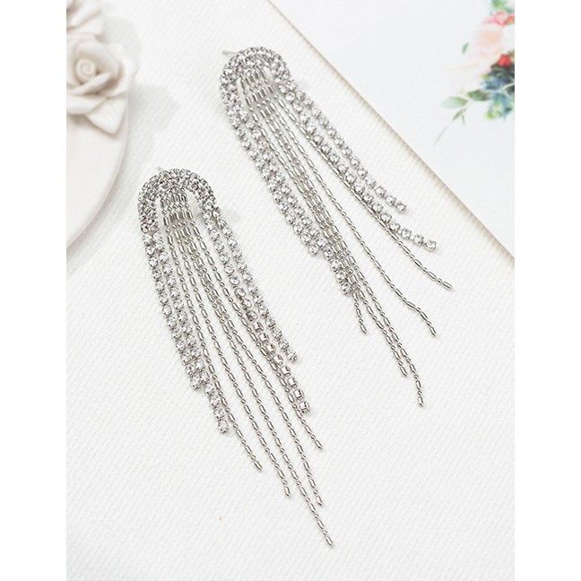 LRC Anting Tusuk Fashion Chain And Diamond Earrings F59894