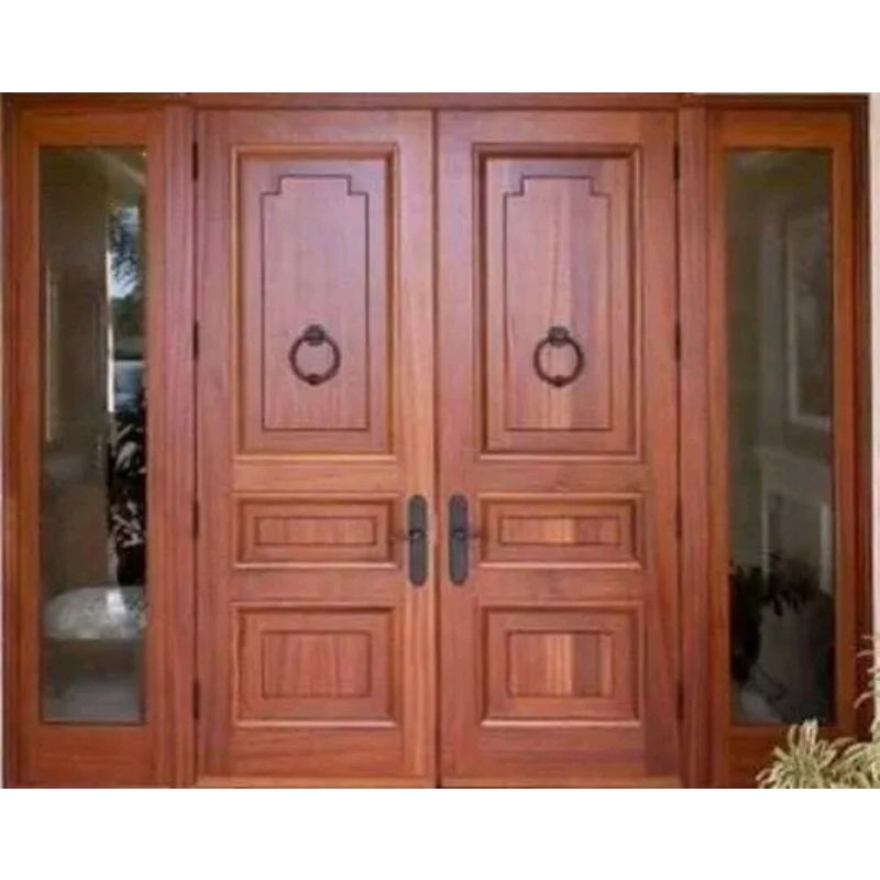 pintu rumah kayu jati kupu tarung modern furniture mebel jepara