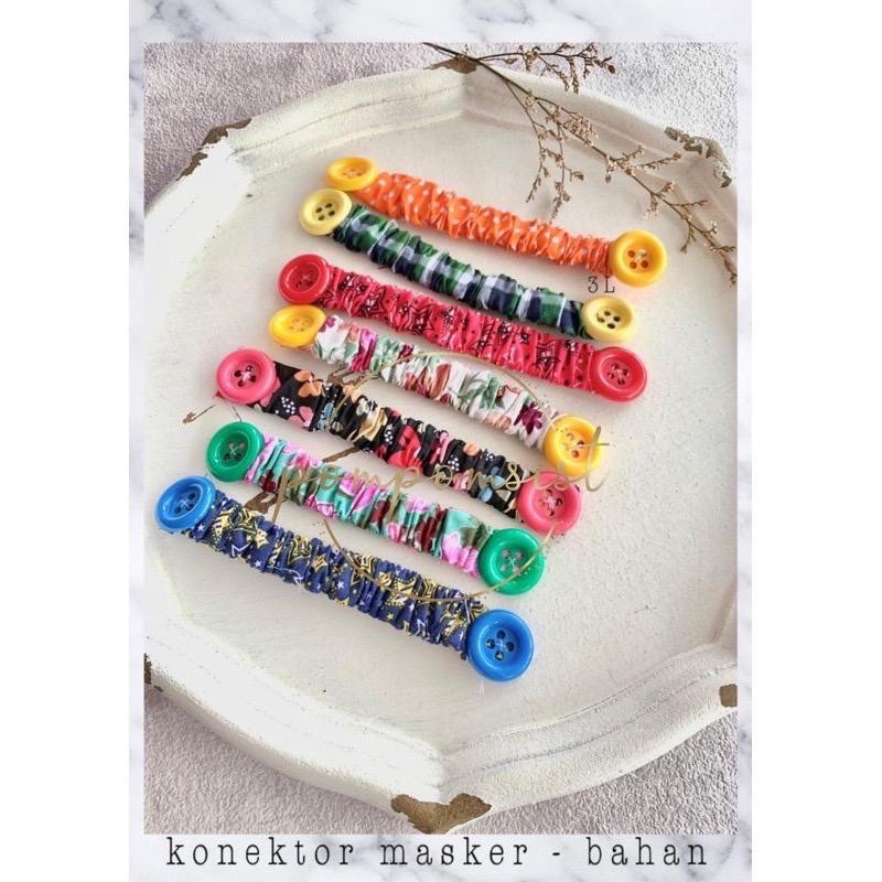 Connector Masker Jilbab Pengait Masker Hijab Kain Katun Konektor Hijab PREMIUM Konektor