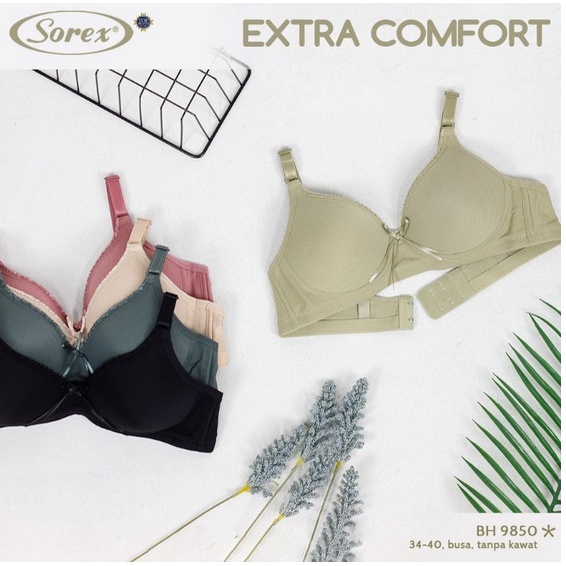 Sorex Bra - BH 9850 - Busa Cup A - B / Tanpa Kawat - Extra Comfort - Uk 34 - 40