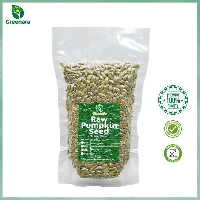 

Cuci Gudang Awal Tahun Pumpkin Seed 500gr / biji labu camilan sehat / pepita Promo Awal tahun