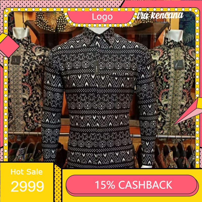 Kemeja Batik Pria Lengan Panjang Slim Fit Batik Pria Lengan Panjang Modern