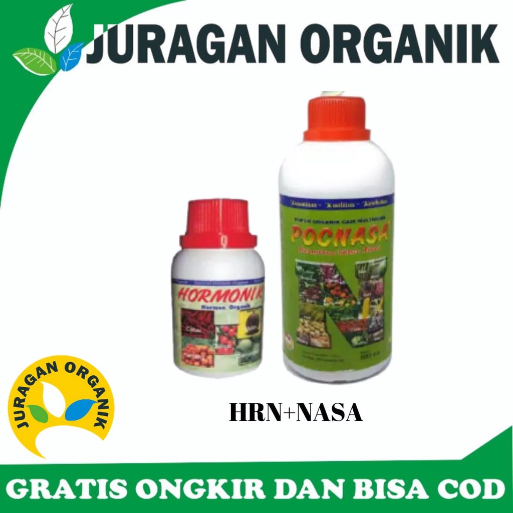 Paket Pupuk Organik NASA Pelebat Buah Hormonik Dan POC NASA Paket Poc Nasa 500cc Dan Hormonik 100cc 