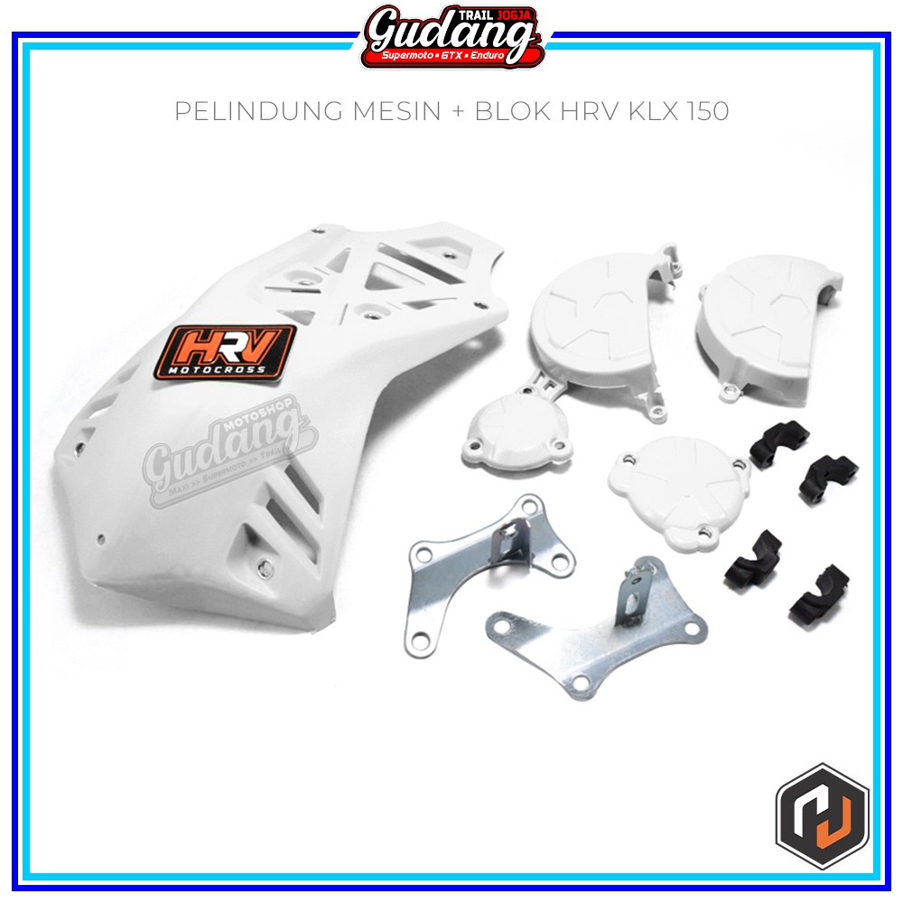 Cover Pelindung Mesin Engine Guard Pelindung Mesin Plus Blok HRV Pnp KLX 150 BIGFOOT