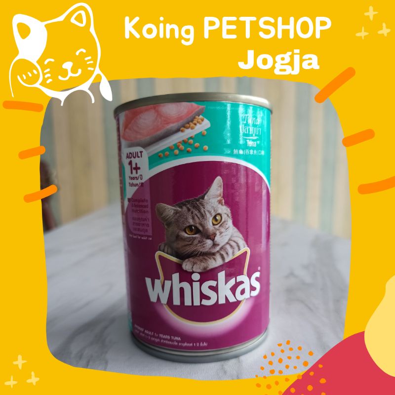 WHISKAS CAN KALENG MAKANAN KUCING WETFOOD 400GR