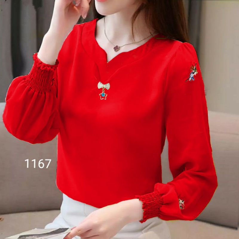 BLUS GAYA KOREA ATASAN FASHION WANITA 1167