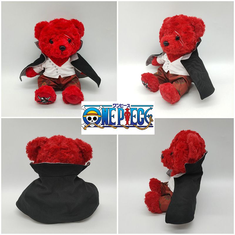 One Shanks Piece Red Teddy Bear Mainan Mewah Boneka Lembut Peluk Boneka Anak 7.4in Hadiah