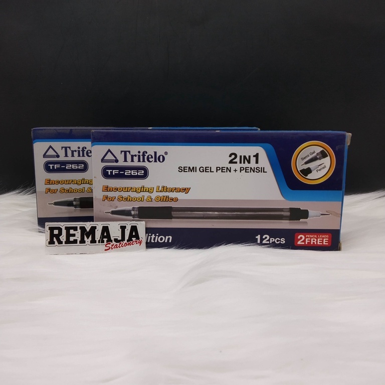 

Bolpoin Trifello 2 IN 1 Semi Gel Pen + Pensil TF-262 per pack