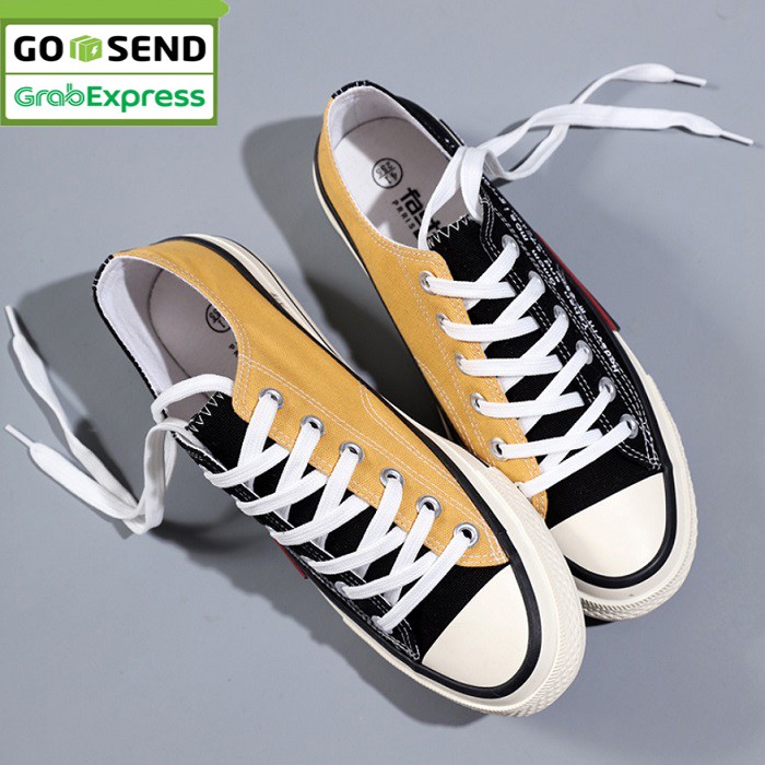 COD BAYAR DITEMPAT!!! 129336 Men's Two-Color Sneakers Shoes / SEPATU SNEAKER COWOK KOMBINASI DUA WARNA