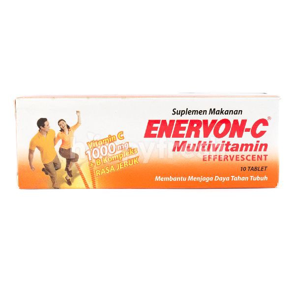 ORIGINAL!!  ENERVON C EFFERVESCENT 10 TABLET / VIT C 1000 MG + B KOMPLEKS !!