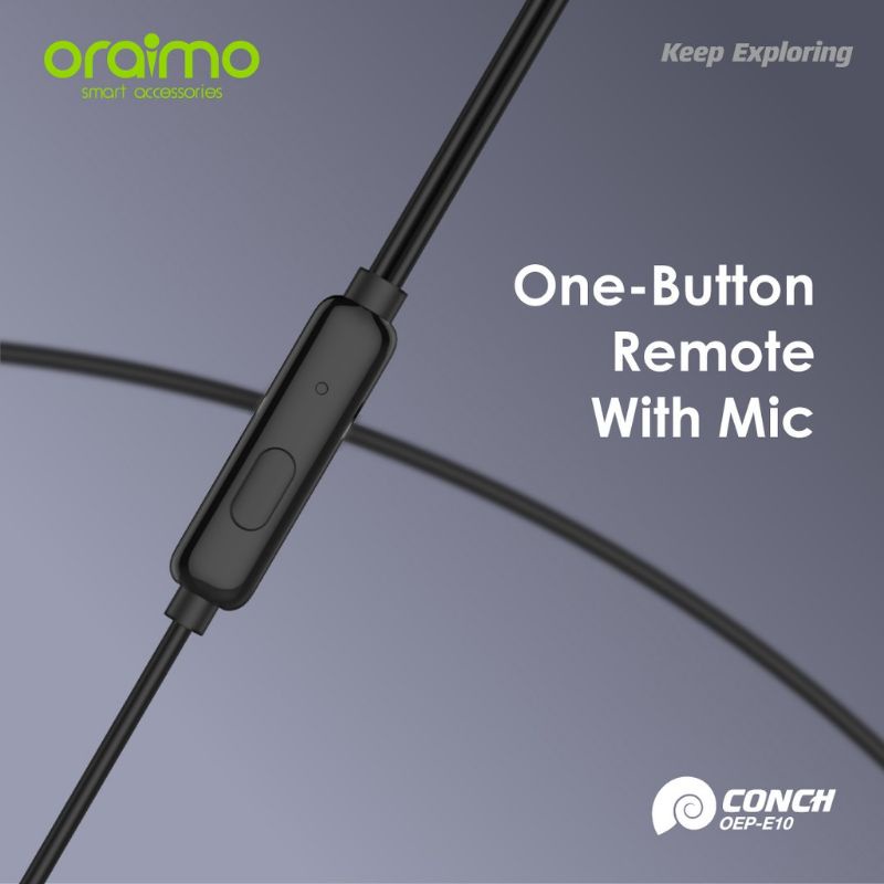 ORAIMO Earphone Kabel Dengan Mic Universal Jack 3.5mm IOS / Android OEP-E11 OEP E11 100% Original