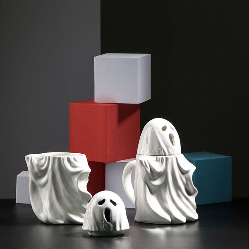 Solighter Ghost Coffee Mug High Quality Dengan Tutup Gelas Air Keramik