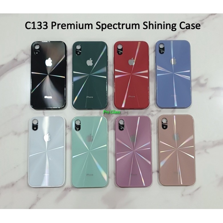 C133 Iphone X / XS / XR / XS MAX / 11 / 11 PRO / 11 PRO MAX / 12 / 12 PRO / 12 PRO MAX Spectrum Shining Silicone PC Case