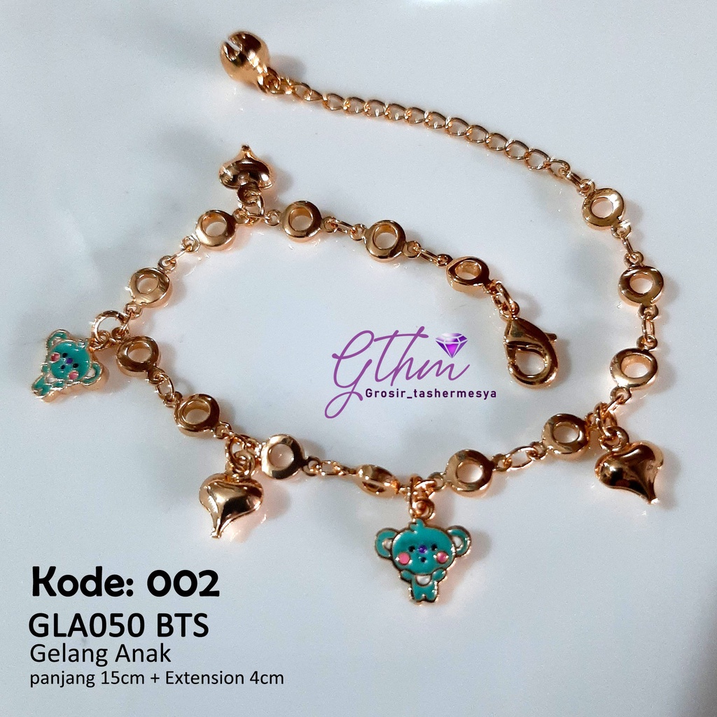 Gelang BTS anak-anak dan remaja perhiasan fashion import kualitas premium anti karat gla050