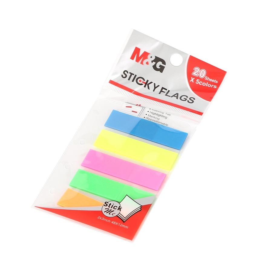 M&amp;G 2&quot;x3&quot; Pet Stiky Flags 20Sheets 45x2mm Ys-63