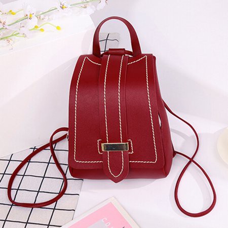 Fashion Women Soft Premium Bag Backpack Zipper PU Leather Backpack Multifungsi Tas Wanita