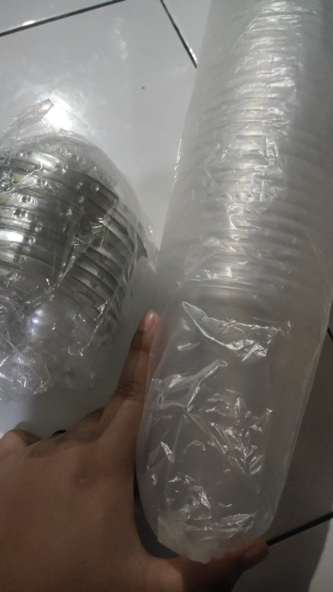 @50set Gelas Cup Oval 14oz 16oz + Dome Lid - Tutup Cembung Tebal / U Cup Pp Bulat Plastik