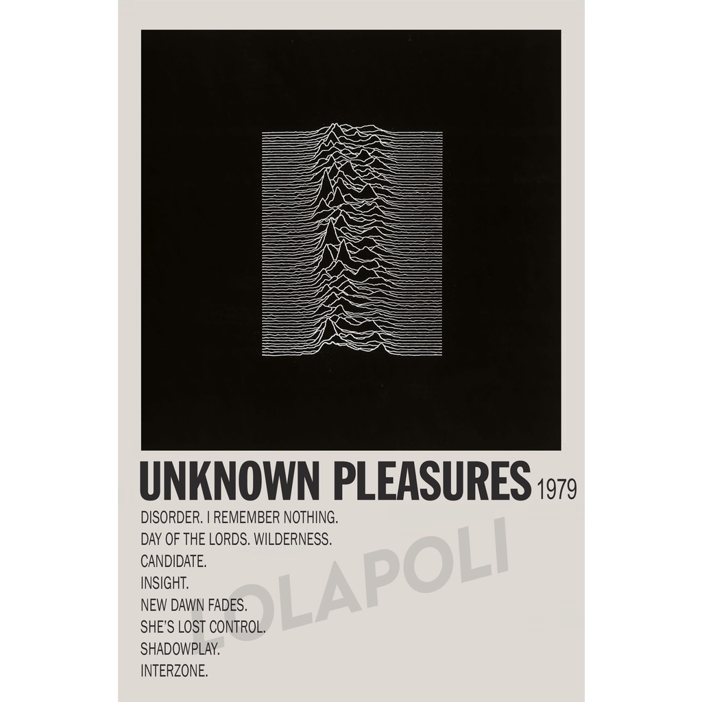 Poster Cover Album Unknown Pleasures - Joy Division