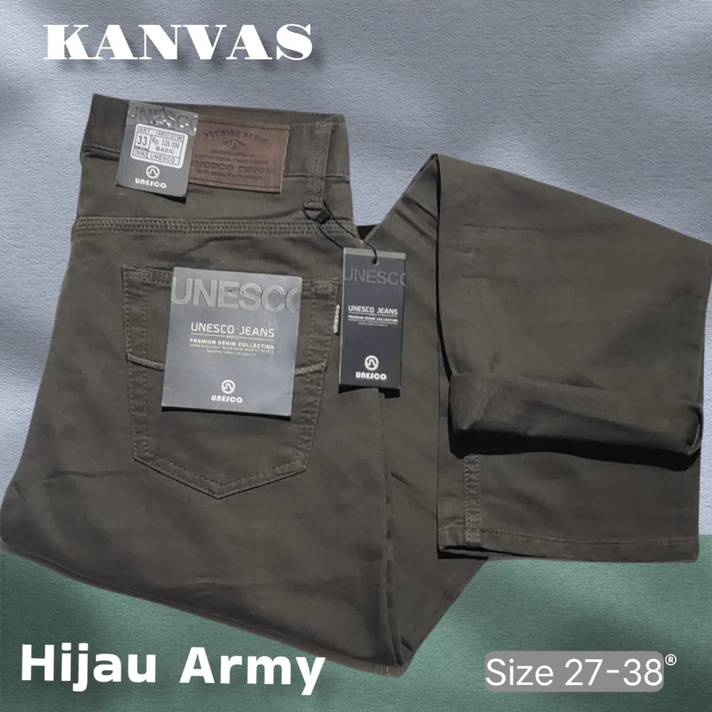 Celana kanvas unesco Original - Celana Kanvas Pria-Celana Panjang Pria-unesco