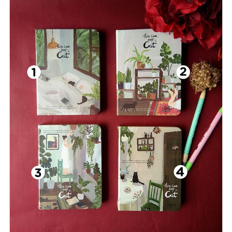 

Buku Diary - Notes - Notebook - agenda- Hardcover A Cat - kado - hadiah- A44
