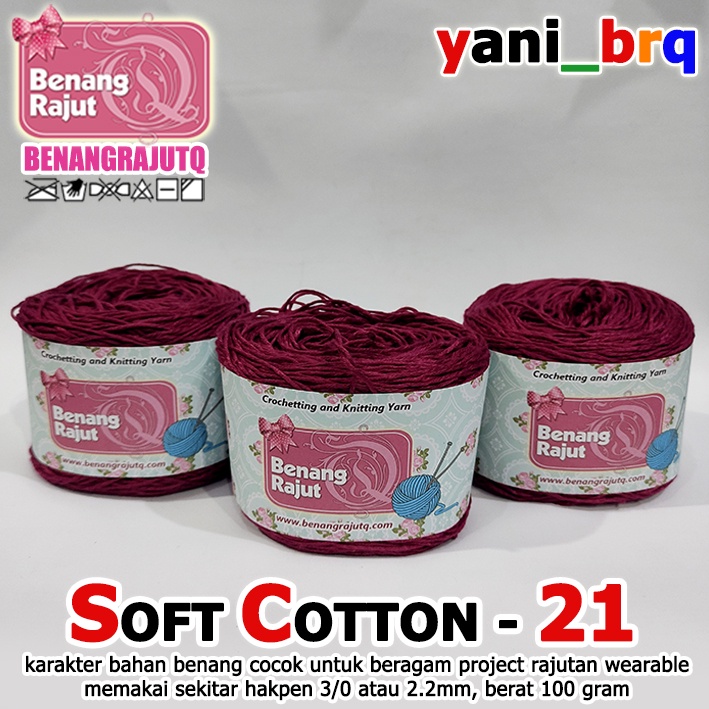 SOFT KATUN BALI SC 21 MAROON yani_brq TOKO BENANG RAJUT Q