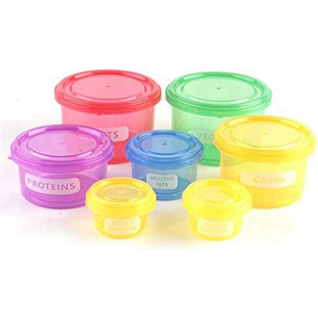 [Elegan] Wadah Makanan Dapur Kebugaran Tetap Fit Diet Control Storage Organizer Meal Measure Dish