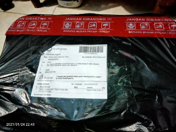 Toples Cupang 2liter Toples Kotak 2liter Khusus Gojek