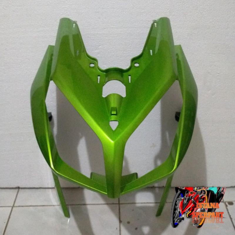 cover front tameng panel body lampu depan vario techno 110 karbu hijau original