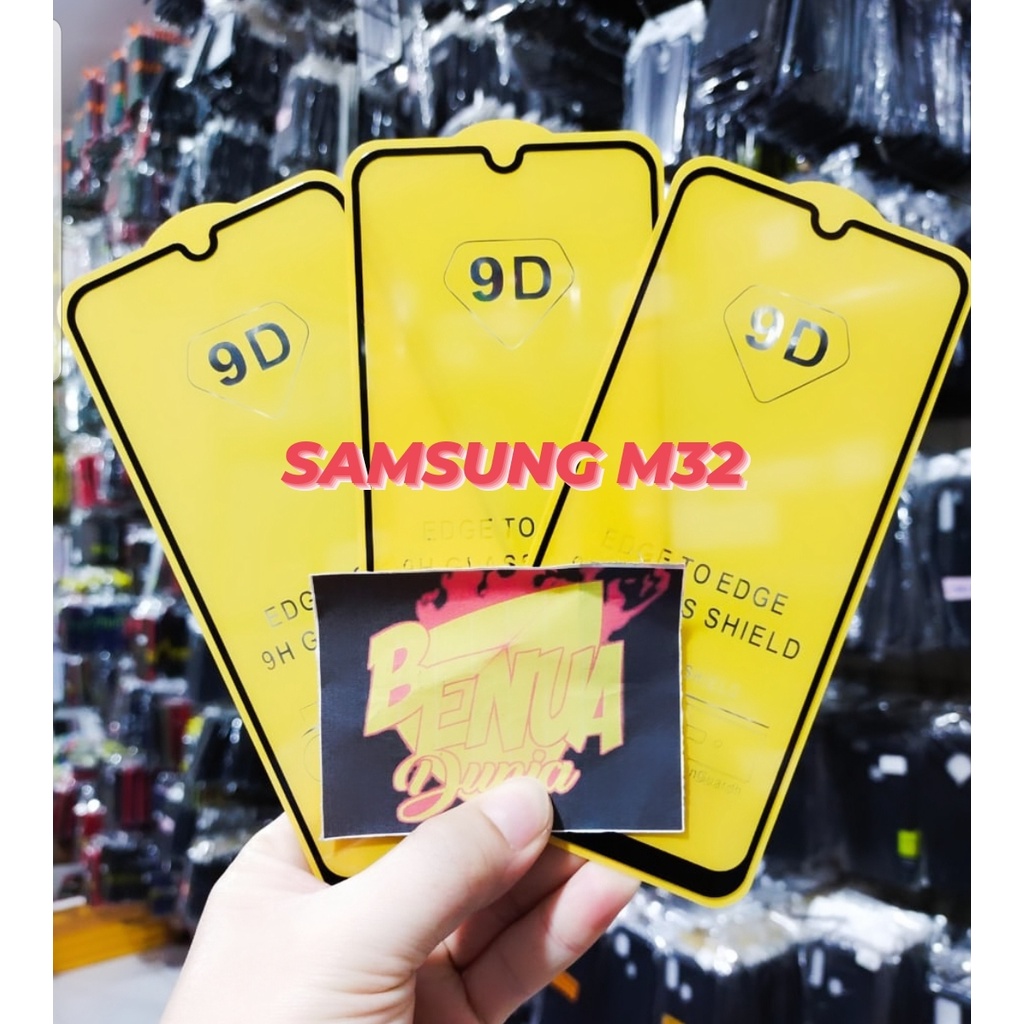 ANTI GORES KACA SAMSUNG M32 - TEMPERED GLASS FULL LEM 9D TEMPER GLASS M32 - BD