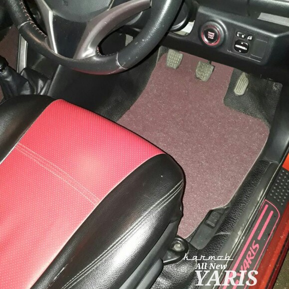 Karpet Mobil All New Yaris - 2 BARIS / Karpet Mie All New Yaris / Aksesoris Mobil Yaris / DSMkarmob