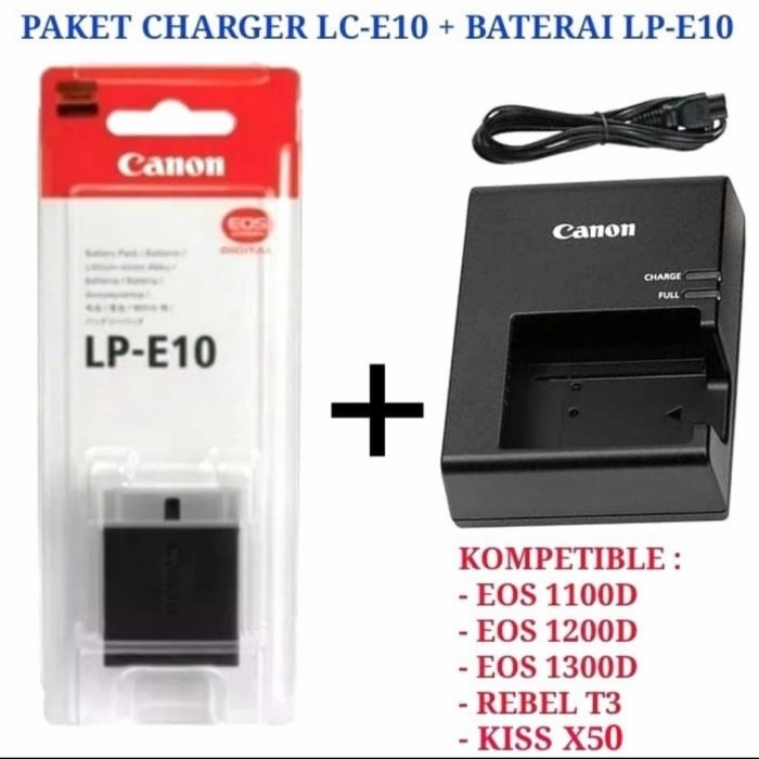 Produk Terbaru Charger Baterai Untuk Kamera Canon Eos 1100D 1200D 1300D 1500D 3000D