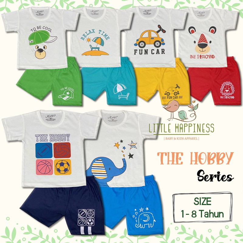 SETELAN BAJU ANAK COWOK CEWEK 1-8 TAHUN &quot;THE HOBBY SERIES&quot; / SETELAN BAJU ANAK KELFI