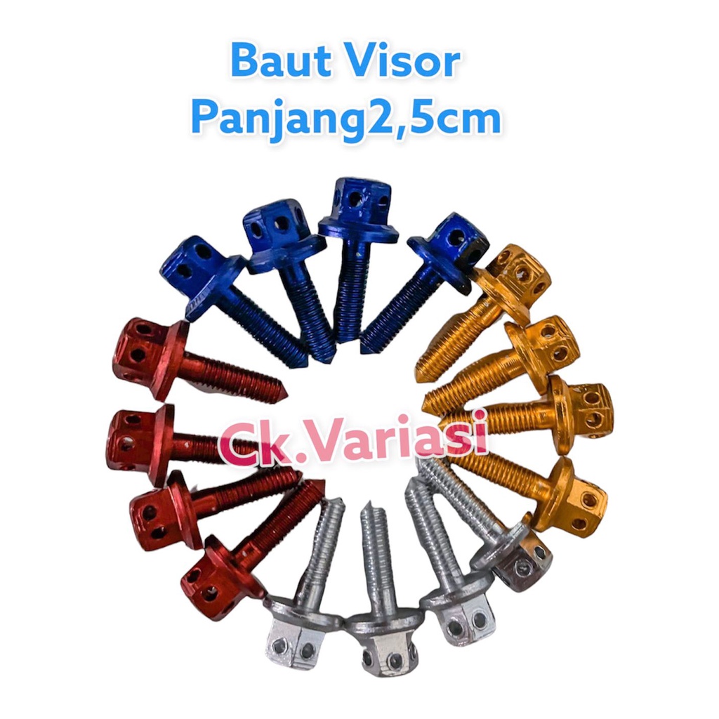 BAUT VISOR BAHAN CNC BUAT MOTOR NMAX AEROX LEXI PANJANG 2.5CM