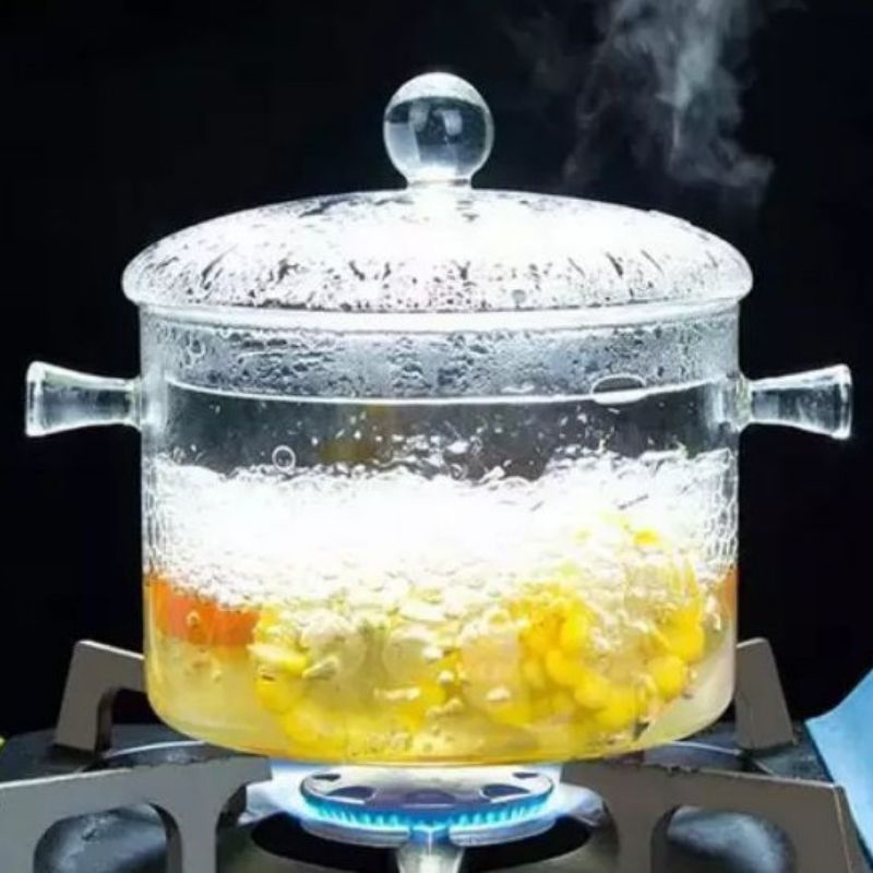 Jual Panci Kaca Tahan Panas Panci Masak Sup 1500ml Indonesia|Shopee ...