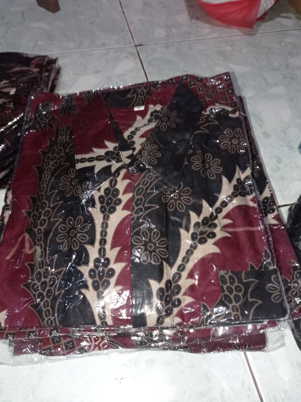 Batik Kalongan Hrb026 Kenongo Kemeja Hem Pendek Padi Pekalongan 08