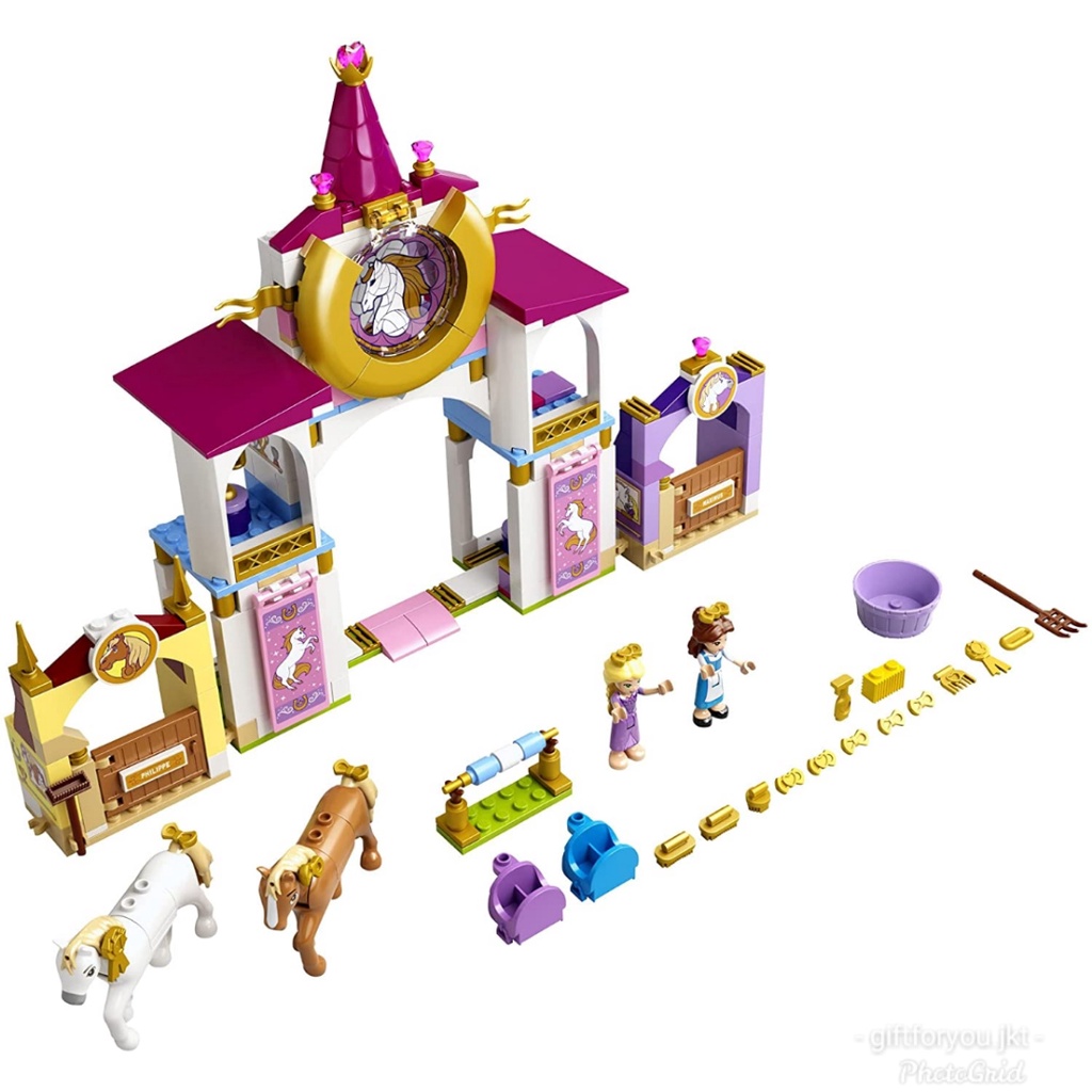 Lego Disney 43195 Belle and Rapunzels Royal Stables Princess Bricks Mainan Figure Anak Kid