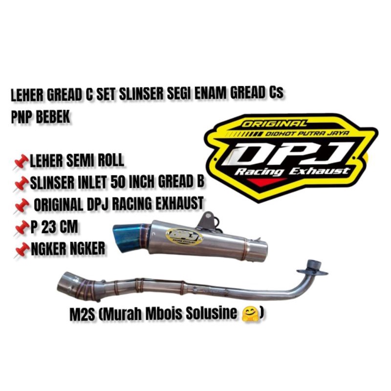 knalpot DPJ ORIGINAL sett slincer segi enam gread C s