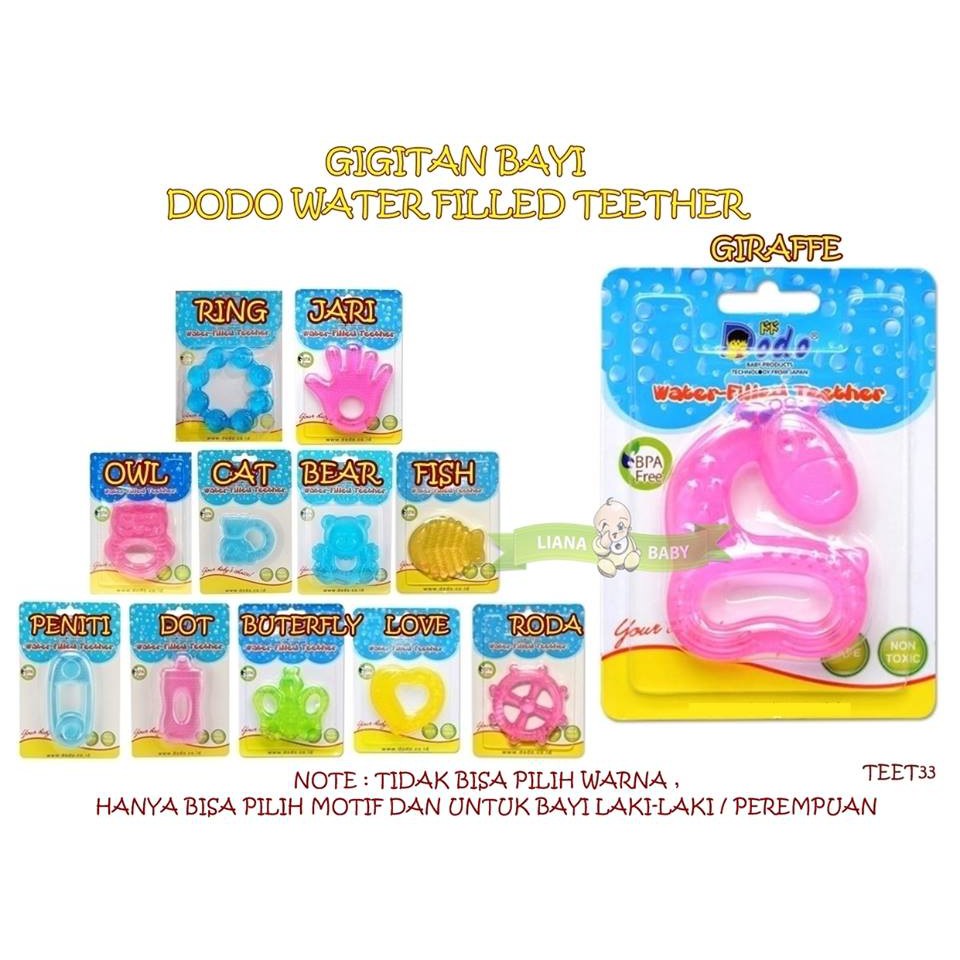 TEET33 GIGITAN BAYI TEETHER DODO WATER FILLED TEETHER