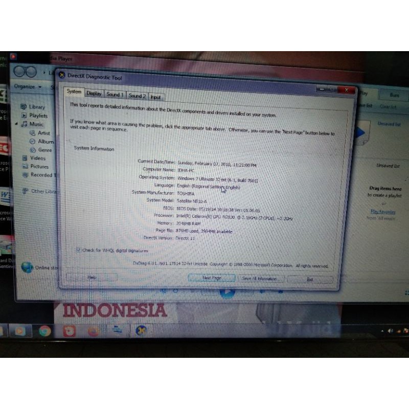 Motherboard toshiba satellite NB10-A Normal