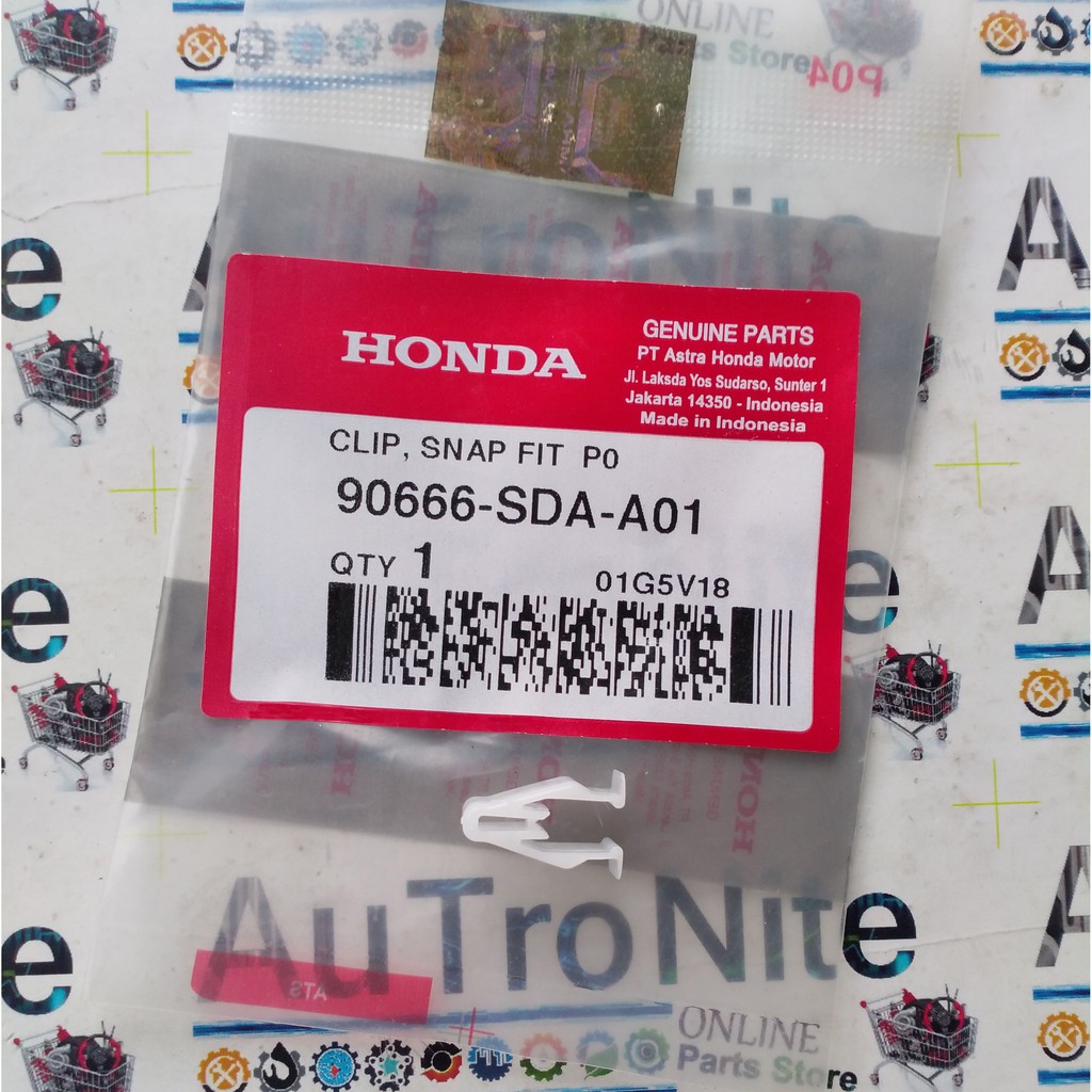 Clip Snap Fit P0 Klip Cover White 90666-SDA-A01 Original Honda Genuine Parts 90666SDAA01