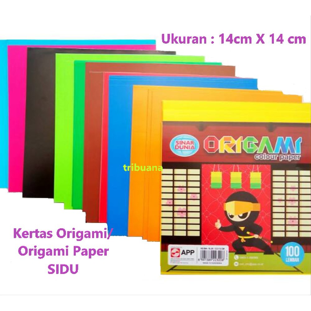 

Dijual Kertas Lipat - Kertas Origami 14cmx14cm SIDU Murah